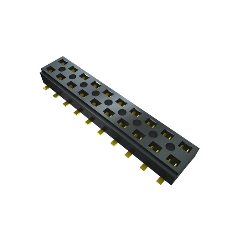 2 pcs - Samtec CLT Series Straight Surface Mount PCB Socket, 20-Contact, 2-Row, 2mm Pitch, Solder Termination