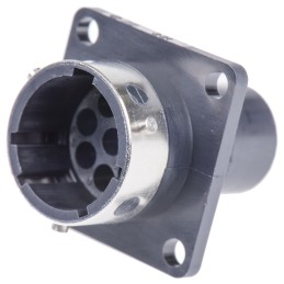 1 pcs - ITT Cannon Circular Connector, 8 Contacts, Panel Mount, Socket, Male, IP65, Trident Ringlock Series