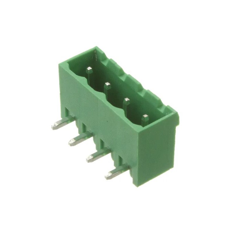 1 pcs - RS PRO 5mm Pitch 4 Way Pluggable Terminal Block, Header, Through Hole