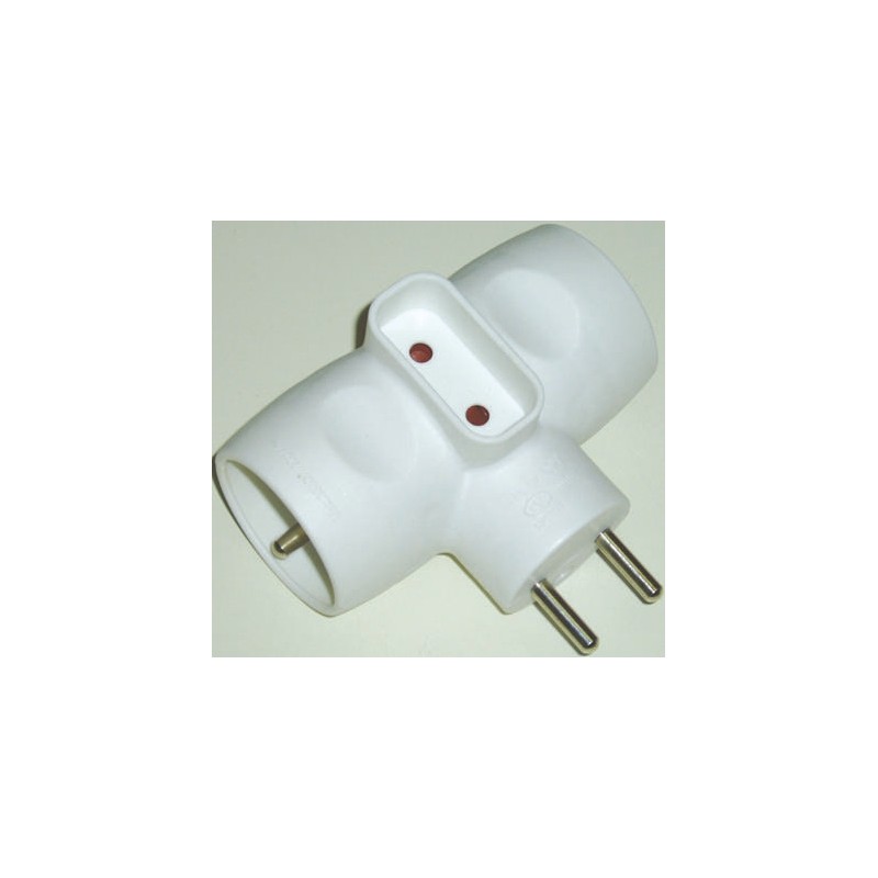 1 pcs - RS PRO France to Europe Adapter, Rated At 6 A, 16 A