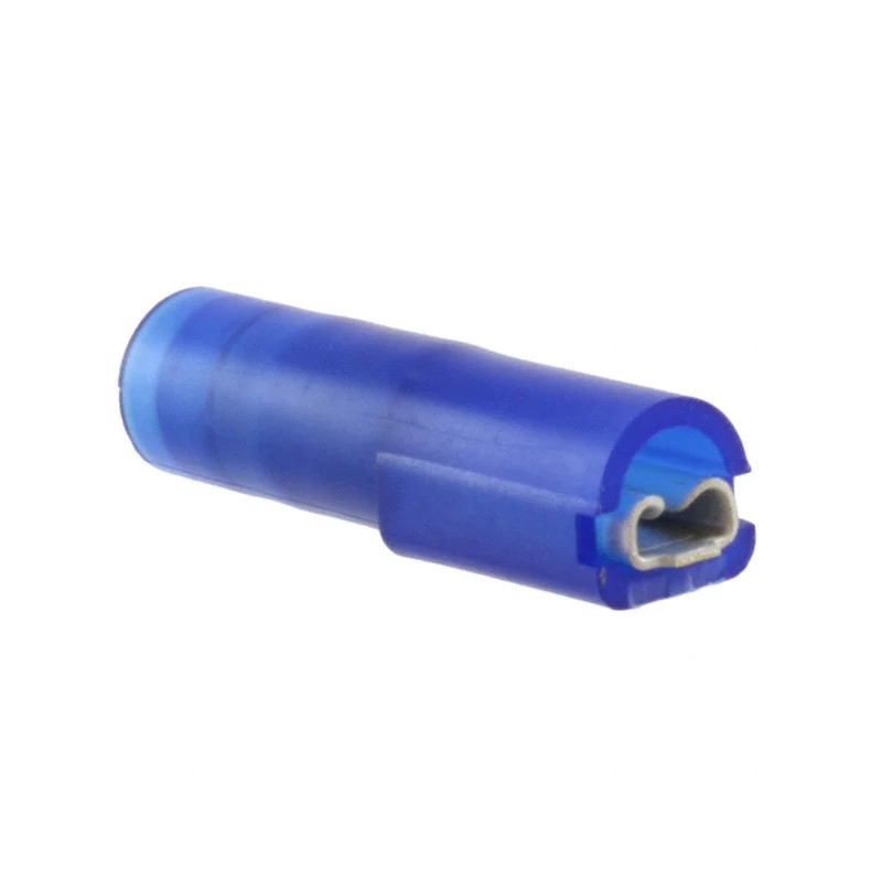 1000 pcs - Molex 19002 Blue Insulated Female Spade Connector, Receptacle, 2.79 x 0.51mm Tab Size