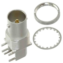 1 pcs - Samtec BNC Series, jack PCB Mount BNC Connector, 75Ω, Through Hole Termination, Straight Body