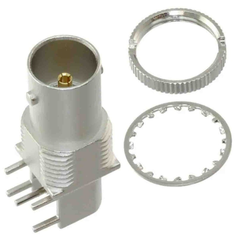 1 pcs - Samtec BNC Series, jack PCB Mount BNC Connector, 75Ω, Through Hole Termination, Straight Body