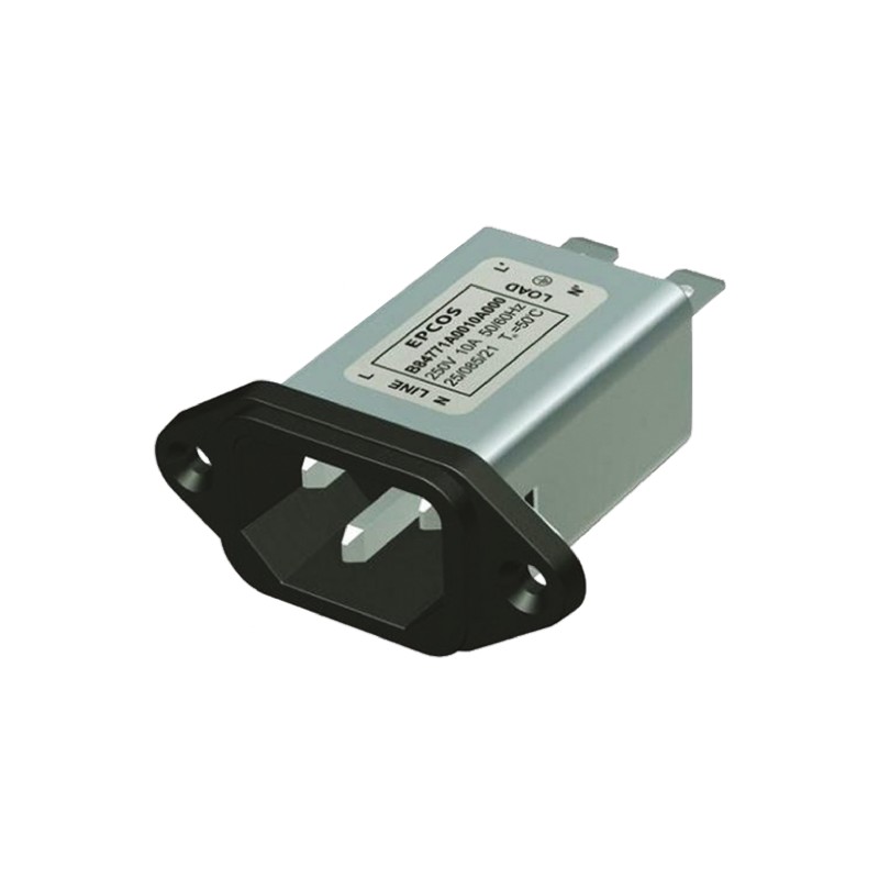1 pcs - EPCOS 15A, 250 V ac/dc Panel Mount IEC Inlet Filter B84771M0015A000, Tab
