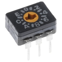 1 pcs - Omron 16 Way Through Hole DIP Switch, Rotary Flush Actuator