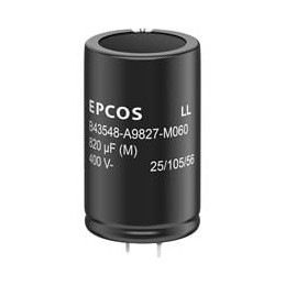 1 pcs : B43548B9397M080 - Aluminium Electrolytic Capacitors - Snap In 400VDC 390uF 20% 220mOhm PVC
