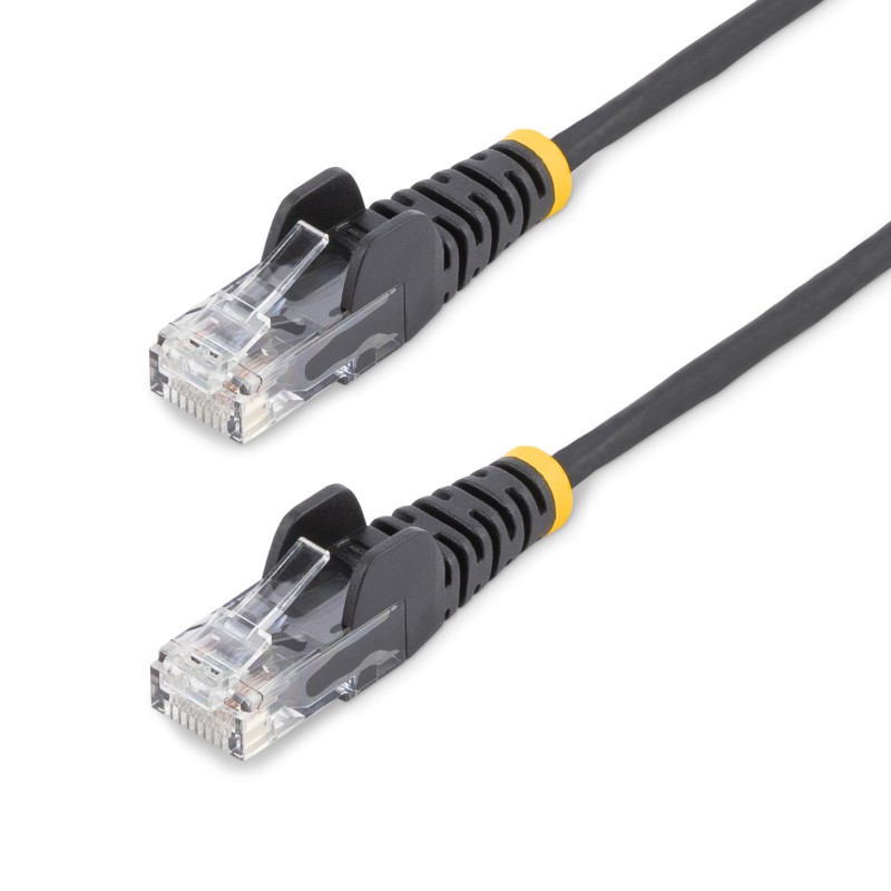 1 pcs - StarTech.com Cat6 Male RJ45 to Male RJ45 Ethernet Cable, U/UTP, Black PVC Sheath, 2m, Low Smoke Zero Halogen (LSZH)