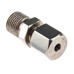 1 pcs - RS PRO Thermocouple Compression Fitting for Use with Thermocouple, 1/8 BSPP, 3mm Probe, RoHS Compliant Standard