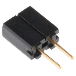 10 pcs - Samtec SSA Series Straight Through Hole Mount PCB Socket, 2-Contact, 1-Row, 2.54mm Pitch, Solder Termination