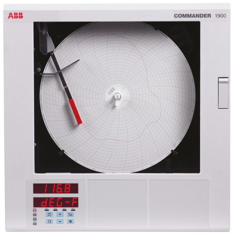 1 pcs - ABB C1911, 1 Input Channels, 1 Output Channels, Circular Chart Recorder Measures Current, Millivolt, Resistance,