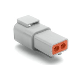 2 pcs - Amphenol Industrial, ATP Automotive Connector Socket 2 Way, Crimp Termination