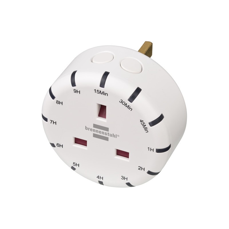 1 pcs - brennenstuhl White 8 Gang Plug Socket, 3 Poles, 13A, Type G - British, Indoor Use