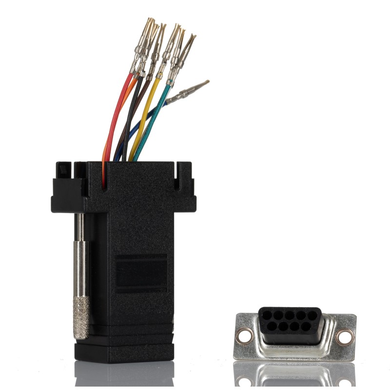 1 pcs - StarTech.com D Sub Adapter Male 9 Way D-Sub to Female RJ45