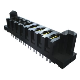 1 pcs - Samtec PES Series Right Angle Through Hole Mount PCB Socket, 4-Contact, 1-Row, 6.35mm Pitch, Solder Termination