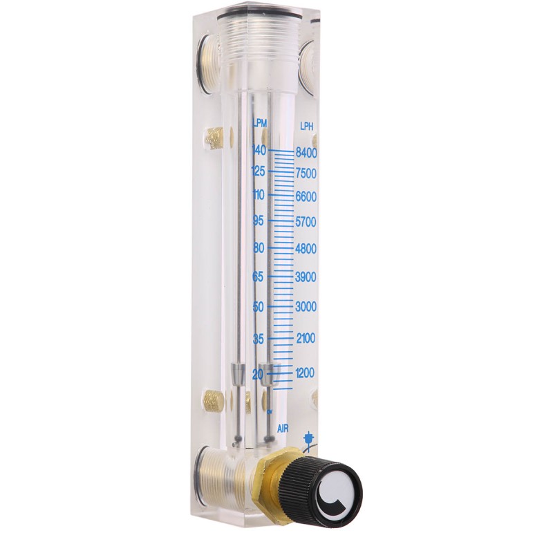 1 pcs - Key Instruments FR4500 Series Variable Area Flow Meter for Gas, 14 L/min Min, 140 L/min Max