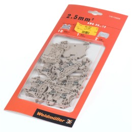 1 pcs - Weidmuller WDU Series DIN Rail Terminal Block, 2.5mm², Screw Termination