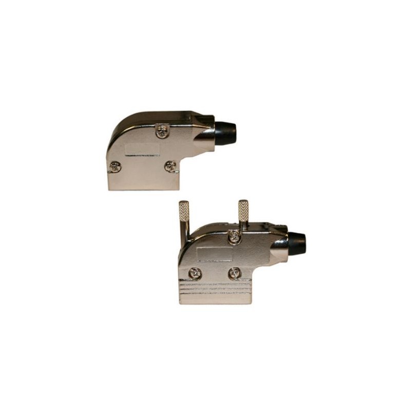 1 pcs - Norcomp 981 Series Zinc Alloy Right Angle D Sub Backshell, 15 Way, Strain Relief