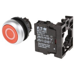 1 pcs - Eaton RMQ Titan M22 Series Push Button, Panel Mount, 22mm Cutout, SPST, IP67, IP69K