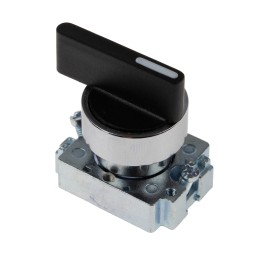 1 pcs - RS PRO 3 Position Selector Switch Head, 22mm Cutout, Black Handle