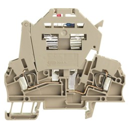 1 pcs - Weidmüller Z Series Beige Fused DIN Rail Terminal, Single-Level, Clamp Termination, Fused