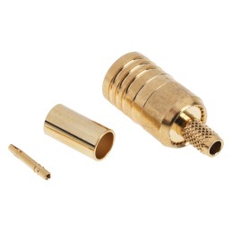 1 pcs - RS PRO, jack Cable Mount SMB Connector, 50Ω, Crimp Termination, Straight Body