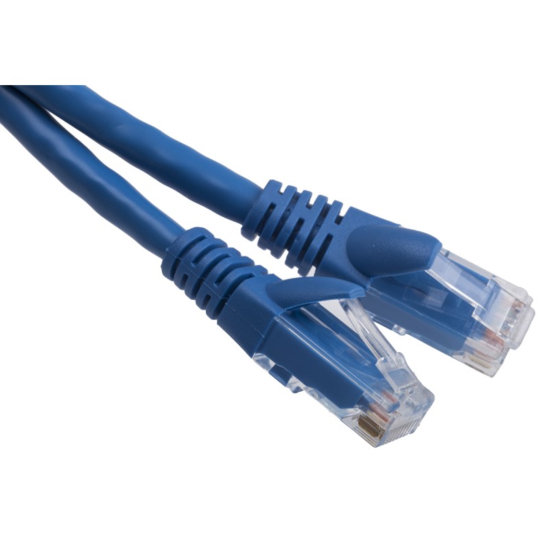 1 pcs - RS PRO Cat6 Male RJ45 to Male RJ45 Ethernet Cable, U/UTP, Blue PVC Sheath, 0.5m