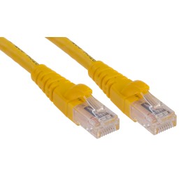 1 pcs - RS PRO Cat6 Male RJ45 to Male RJ45 Ethernet Cable, U/UTP, Yellow PVC Sheath, 1m