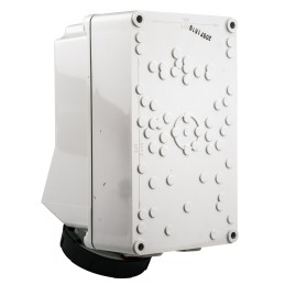 1 pcs - MENNEKES Switchable IP67 Industrial Interlock Socket 3PN+E, Earthing Position 6h, 63A, 400 V