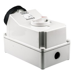 1 pcs - MENNEKES Switchable IP67 Industrial Interlock Socket 3PN+E, Earthing Position 6h, 63A, 400 V