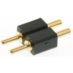 1 pcs - Preci-Dip Straight Through Hole Spring Loaded Connector, 2 Contact(s), 2.54mm Pitch, 1 Row(s), Shrouded