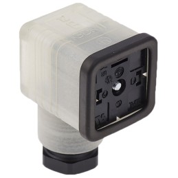 1 pcs - Hirschmann GDML 2P+E DIN 43650 A, Female Solenoid Valve Connector, with Indicator Light, 120 V ac/dc Voltage