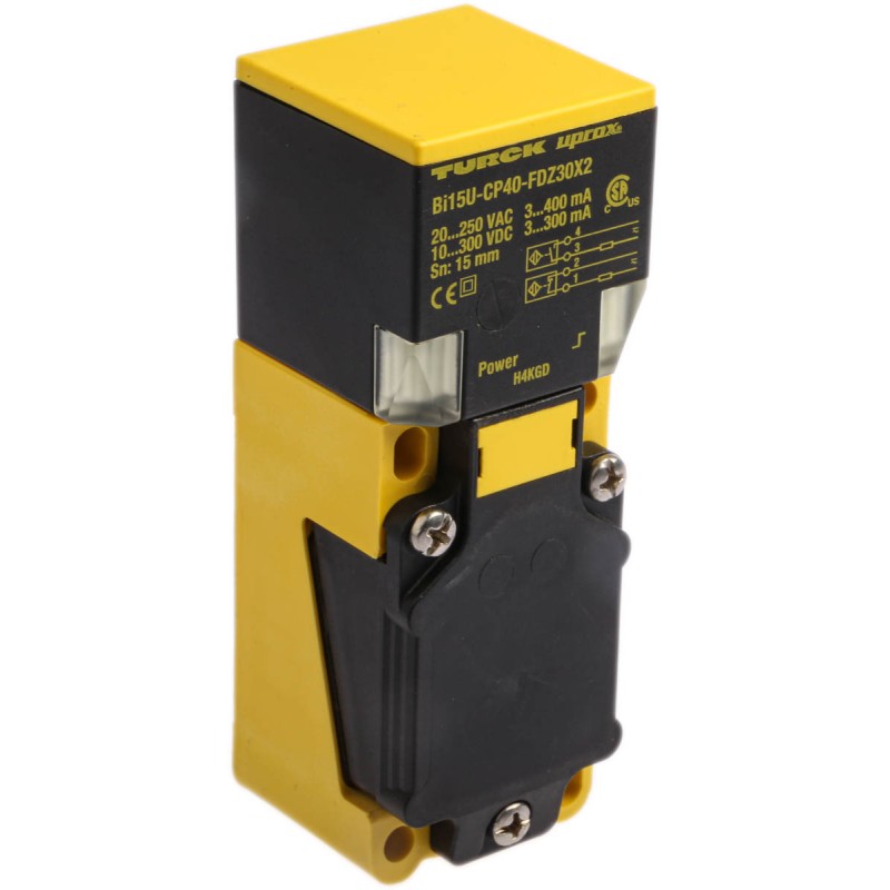 1 pcs - Turck Inductive Block-Style Proximity Sensor, 15 mm Detection, 10 - 300 V dc, 20 - 250 V ac, IP68