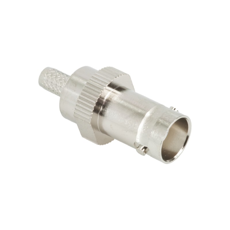 1 pcs - TE Connectivity, jack Cable Mount BNC Connector, 50Ω, Crimp Termination, Straight Body