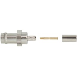 1 pcs - TE Connectivity, jack Cable Mount BNC Connector, 50Ω, Crimp Termination, Straight Body