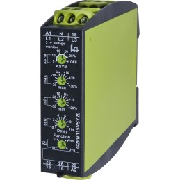 1 pcs - Tele Phase, Voltage Monitoring Relay, 3 Phase, DPDT, Maximum of 115 V, DIN Rail