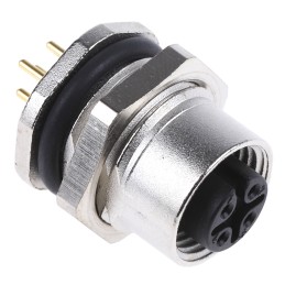 1 pcs - binder Circular Connector, 5 Contacts, Panel Mount, M12 Connector, Plug, Female, IP67, 713 Series