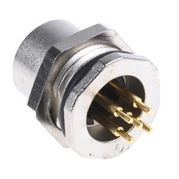 1 pcs - binder Circular Connector, 5 Contacts, Panel Mount, M12 Connector, Plug, Female, IP67, 713 Series