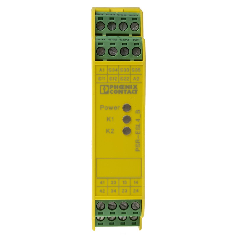 1 pcs - Phoenix Contact Dual-Channel Light Beam/Curtain, Safety Switch/Interlock Safety Relay, 24V ac/dc, 3 Safety Contacts