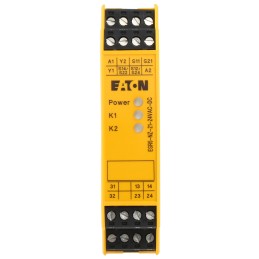 1 pcs - Eaton Dual-Channel Safety Switch/Interlock, Two Hand Control Safety Relay, 24V, 2 Safety Contacts