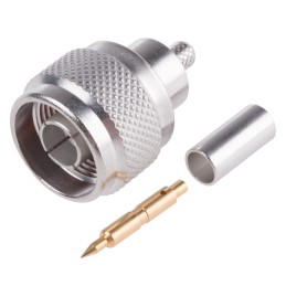 1 pcs - Radiall, Plug Cable Mount N Connector, 50Ω, Crimp Termination, Straight Body