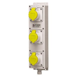1 pcs - MENNEKES IP44 Yellow Wall Mount, Rated At 16A, 110 V
