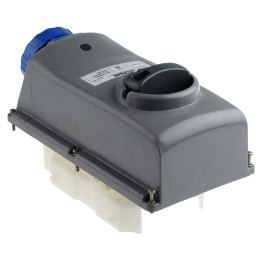 1 pcs - Scame IP67 Blue Panel Mount 2P + E Right Angle Industrial Power Socket, Rated At 16A, 230 V