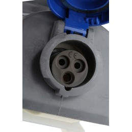 1 pcs - Scame IP67 Blue Panel Mount 2P + E Right Angle Industrial Power Socket, Rated At 16A, 230 V