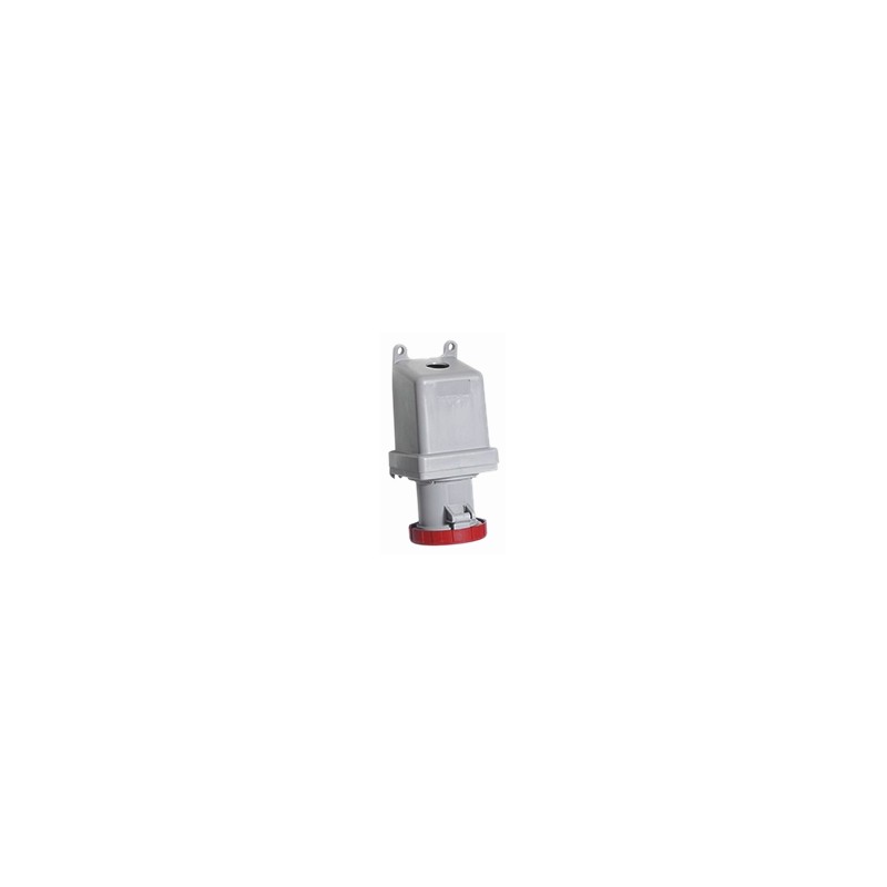 1 pcs - Amphenol Industrial, Tough & Safe IP67 Red Panel Mount 3P + E Industrial Power Socket, Rated At 125A, 415 V