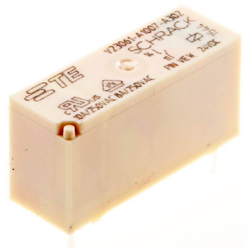 1 pcs - TE Connectivity PCB Mount Power Relay, 24V dc Coil, 8A Switching Current, SPST
