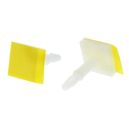 40 pcs - LCBSBM-9-01A2-RT, 14.3mm High Nylon PCB Support for 3.18mm PCB Hole, 12.7 x 12.7mm Base