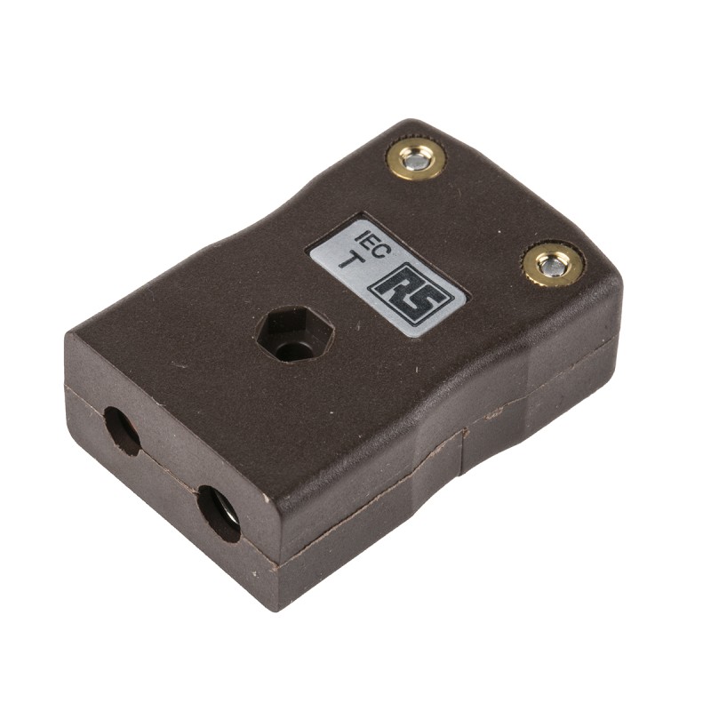 1 pcs - RS PRO In-Line Thermocouple Connector for Use with Type T Thermocouple, Standard Size, IEC Standard