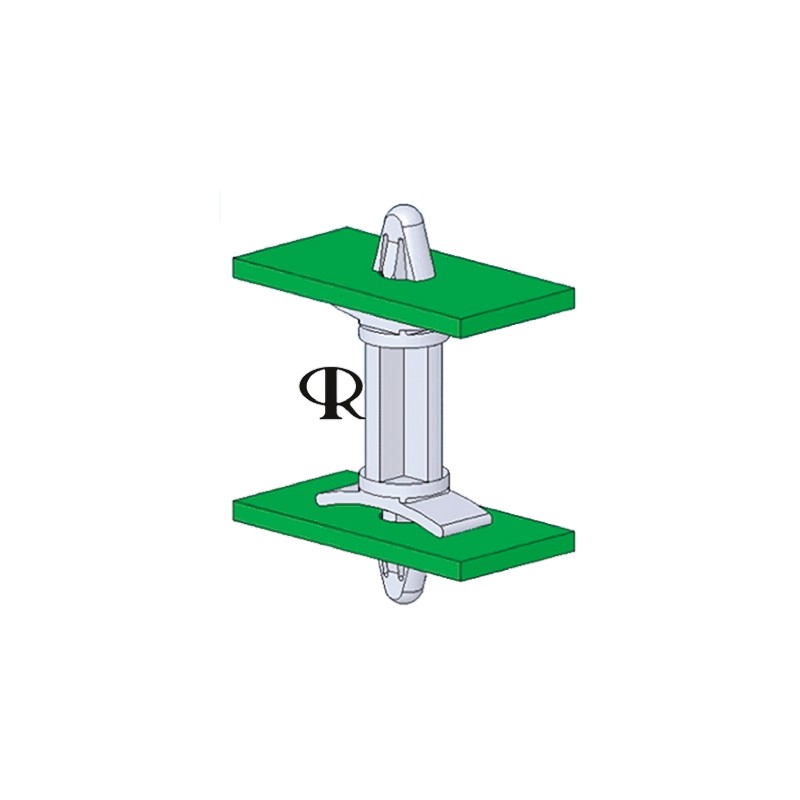40 pcs - DLCBS-8-01, 12.7mm High Nylon PCB Support Pillar for 4mm PCB Hole, 14.3mm Base