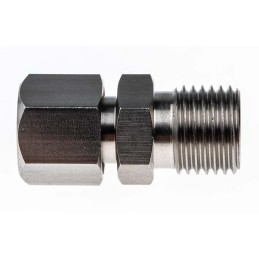 1 pcs - RS PRO Thermocouple Compression Fitting for Use with Thermocouple, 1/4 BSPP, 3mm Probe, RoHS Compliant Standard
