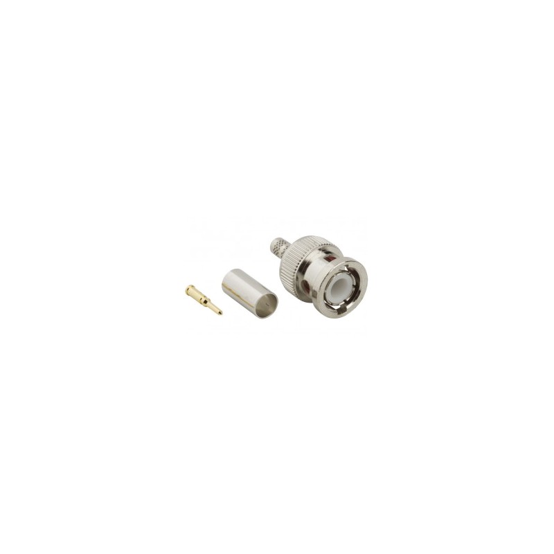 2 pcs - Amphenol RF BNC Series, Plug Cable Mount BNC Connector, 50Ω, Crimp Termination, Straight Body